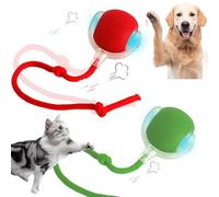 JinRui-T 2 PCS Active Rolling Ball with Tail for Dogs,Chewie Rollie Pet Smart Chase Ball, Interactive Smart Cat Toy PetBall