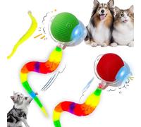 JinRui-T 2 PCS Active Rolling Ball with Tail for Dogs,Interactive Cat Chewie Rollie Pet Smart Chase Ball, Interactive Smart Cat Toy PetBall