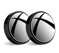JinRui-T 2Pcs Blind Spot Mirror, Side Blindspot Mirror for Vehicles, 2.2" Round Car Rearview Mirror Accessories 360 Degree Rotating with Vacuum Suction Cup for Cars, SUV, Van and Trucks