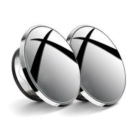 JinRui-T 2Pcs Car Blind Spot Mirror,Blindspot Mirrors for Car,2" Reversing Auxiliary Blind Spot Mirrors Car Mirror Accessories with Vacuum Suction Cup for Cars, Suv, Van and Trucks (Silver)