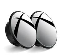 JinRui-T 2Pcs Car Blind Spot Mirror,Side Mirror Blindspot,2" Reversing Auxiliary Blind Spot Mirrors Black Car Mirror Accessories with Vacuum Suction Cup for Cars, Suv, Van and Trucks (Black)