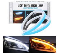 JinRui-T 2PCS Flexible Car DRL LED Strip 60CM Daytime Running Lights Waterproof Turn Signal Led Strip Lights for Cars