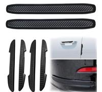 JinRui-T 2PCS Universal Anti-Collision Patch Bumper Guard Strip Carbon Fiber Car Front Rear Bumper Protector Anti Collision Strip 4PCS Carbon Fiber Car Door Protector Door Protection Strip