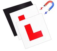 JinRui-T 3 Pack L Plates Magnetic Sticker,Reflective Learner Plates Magnetic, L sign for Learner Driver Magnetic L Plate for Car UK