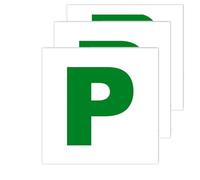 JinRui-T 3 Pack P Plates Magnetic Sticker,New Driver Sticker, P sign for New Drivers Pass Plates for Car New Driver UK