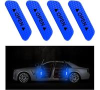 JinRui-T Car Door Open Warning Reflective Stickers, Night Visibility Car Door Stickers, Blue Waterproof Car Reflective Stickers,4PCS Car Reflective Strip Universal for Car, Truck, SUV, Van