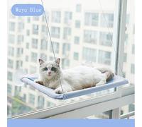 JinRui-T Cat Window Hammock Perch Safety Sunny Bed with Durable Heavy Duty Suction Cups Resting Seat for indoor cats sleeping Space Saving Mounted Holds Up to 30lbs (Blue), (JRTCWP)