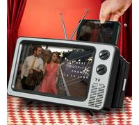 JinRui-T Vintage 12” Cell Phone Screen Magnifier - 3D HD Retro TV Phone Magnifier Gadget for Gifts (With Bracket)
