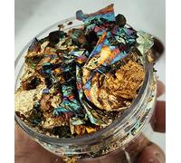 JINRUISI Gilding Bows Variegated Gold Foil Leaf Flakes Gilding Paper Craft Decoration Art Supplies (Green Gold)