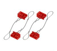 JINSBON 4-Pack Dust Cover For Anderson Style Connectors 175AMP Battery for PROTECTION Caravan Forklift Tractor Electrical Parts(RED)