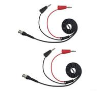 JINSBON BNC To Banana Connector Cable, 2 PCS BNC Test Leads 120Cm BNC To Dual 4Mm Banana Connector Oscilloscope Probes