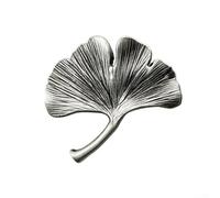 JINSBON Modern Ginkgo Leaf Cabinet Knobs Zinc Alloy Handle for Office Furniture (Ancient Tin)