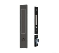 JINSBON Push Spring Pocket Door Lock,Zinc Alloy Sliding Handle Conceal Latch for Interior Wooden Door(Gray)