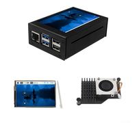 JINSBON Touchscreen With Case And Cooler, Resistive Touchscreen, Touch Screen With Case, For Raspberry Pi Display 480X320 60FPS