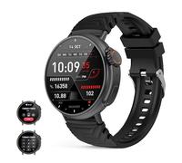 JINSHANGZI 1.53 Inch Bluetooth Call Smart Watch Men Voice Assistant Sport Fitness Tracker Health Monitor Waterproof Business Smartwatch (Black)