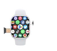 JINSHANGZI 2024 CD99 AMOLED Smart Watch Men Women 4G SIM Card Wifi Cellular GPS NFC Smartwatch Series 9 Android 8.1 Rotating Camera Sport Watch (Eurasian Silver,2+32G)