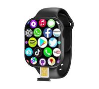 JINSHANGZI 2025 NEW VP29 Smart Watch 4G Android 128GB Storage 4G/5G LTE Sim Card GPS WIFI 2.29 inch 490 * 580 Amoled NEW Smartwatch Rotary Camera (Black,8GB 128GB)