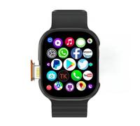 JINSHANGZI DW100 Pro+ SmartWatch 4G/5G Android OS GPS Men WIFI Touch ID NFC Smartwatch with Rotating Camera Fingerprint Unlock Touch Sim Card Slot Video Call (Black,8GB 128GB)