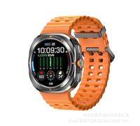 JINSHANGZI JS Watch 7 Ultra Smart Watch 1:1 47mm Watch7 AMOLED Screen Bluetooth Call Custom Dials Compass Mens Women Smartwatch (Orange)