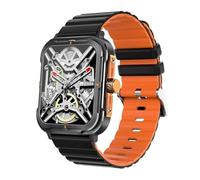 JINSHANGZI Men 1.9" Waterproof Blue Tooth Call Smart Watch NFC Sports Fitness Tracker Smartwatch Music Playing Heartrate AI Voice Assistant (Black)