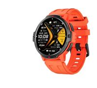 JINSHANGZI NEW 2025 GPS Smart Watch 1.46" AMOLED Screen Compass Barometric Altimeter 580mAh Battery 5ATM Outdoor sports Smartwatchs For Men (Orange)
