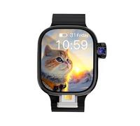 JINSHANGZI Smartwatch 4G 5G SIM Card 2025 Android Smart Watch Man Women Howear HW Ultra 3 Call GPS NFC Video Call Sports AMOLED Screen (Black)