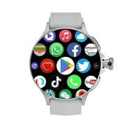 JINSHANGZI Smartwatch GT200 Android 10.0 750 * 750 High-definition Resolution 1.95-inch Amoled Telescopic Rotating Camera Touch Encode (Gray,8GB 128GB)