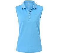 JINSHI Women's Sleeveless Polo Shirts V-Neck Cotton Casual Golf Work Top | Breathable, Skin-friendly, Cotton, Sleeveless Top for Golf, Tennis, Horse Riding, Sports, Work, Office or Daily Casual Wear.