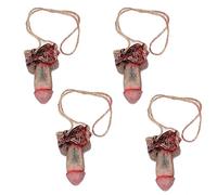 Jinshining 4 Pcs Halloween Blood Props Fake Scary Broken Body Parts Practical Jokes car Charm for Haunted House Halloween Vampire Zombie Party Decorations