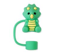 Green Dinosaur Straw Cap Straw Cover for Stanley Cup,Silicone Straw Covers Cap for Stanley Cup Accessories, Topper for Tumblers, Straw Cap Stopper for Reusable Straws Tip Lids (DM360)