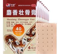 JinShou Tiger Pain Relieving Patch (40 Count) Chinese JS Tiger Pain Relief for Back, Neck, Shoulder, Knee, Muscle Soreness, Ultra Strength, Natural Herbal, Heat Patches (10 Packs 4 Each)