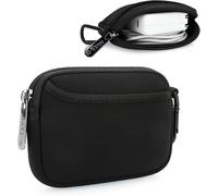 JINSI Mini Pouch Case Small Accessories Storage Organizer Tech Bag Travel Gadget Bag for USB Cable Drive SD Card Charger MagSafe Power Adapter Keys Keychain, Coin Purse Wallet Zipper Pocket with Hook