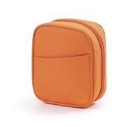 JINSI Small Cable Organiser Bag Travel Electronics Pouch Tech Accessories Case for Chargers, Cables, Power Banks, USB (Orange01)