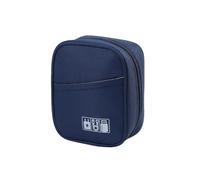 JINSI Small Cable Organiser Bag Travel Electronics Pouch Tech Accessories Case for Chargers, Cables, Power Banks, USB (Navy)