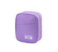 JINSI Small Cable Organiser Bag Travel Electronics Pouch Tech Accessories Case for Chargers, Cables, Power Banks, USB (Purple)