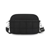 JINSI Small Crossbody Bag for Women Shoulder Bags Quilted Handbag Puffy Purse with Multiple Pockets, Black