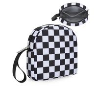 JINSI Travel Headphone Case Wireless Bluetooth Headphone Case Compatible with Sony JBL And Other Brands Universal Brand Headphones Storage Cover Pouch Bag Portable Headset Bag (Black_Checkered)