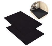 Jinsion 2 Pack Kitchen Sink Draining Mat, 50x40cm Coffee Machine Protector, Black Quick Dry Anti Slip Counter Drainer for Dish and Coffee Bar