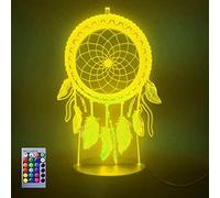 Jinson well 3D Dream Catcher led Night Light 16 Colors Mood Lamp USB Table Desk LED Decoration Children Present Kids Home Party Birthday Gift Toys