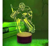 Jinson well 3D ice Hockey Player Night Light 7 Colors Mood Lamp Touch Switch USB Table Desk LED Present Kids Home Party Birthday Gift