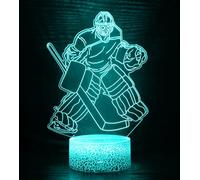 Jinson well 3D Ice Hockey Player Night Light 7 Colors Mood Light Touch Switch USB Table Desk LED Present Kids Home Party Birthday Gift