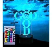 Jinson well 3D Jesus Cross led Night Light 16 Colors Mood Lamp USB Table Desk LED Decoration Children Present Kids Home Party Birthday Gift Toys