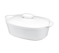 jinsongdafa Casserole baking Dish with Lids, 1900 ML French White Ceramic Tureens, 32.5cm x 19cm Baking Dish, Serving Tureen Soup, for Casseroles, Lasagna Cookware Set, Microwave, Oven Safe