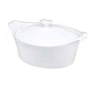 jinsongdafa Casserole Dish Set with Lids, Oval 1500 ML French Ceramic Serving Soup Tureen, Chip and Crack Resistant Baking Dish - Microwave, Dishwasher, Oven and Fridge Safe