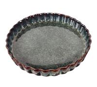 jinsongdafa Porcelain Pie Pan Quiche Baking Dish, Round Ruffled Edge 29.5 CM Au Gratin Baking Dishes, 1400ML Non-Stick Pie Dish, Tart Pan, Pie Plate for Apple, Oven Safe