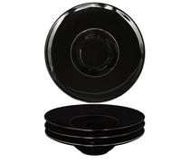 jinsongdafa Soup Bowls, Soup Plates with Rim, 150 ml Pasta Bowl Set of 4, Shallow Bowl Plates, Porcelain Bowls with Rimmed, Best Choice for Gourmets, high-end Restaurants and Chefs, Black 21.5CM