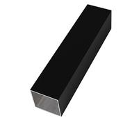 Jinssirey 2pcs Aluminium Square Tubing Black Size 20mm x 20mm, Wall Thickness 1mm, Length 200mm, Seamless Straight Pipe Tubing, (2 Pack)