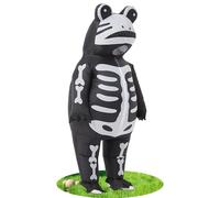 JINSTABAG Inflatable Costume Adult Skeleton Frog Full Body Deluxe Funny Air Blow Up Costume for Men Women Halloween