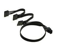 JINTAI 6-pin to 3x15-pin SATA power cable for Seasonic/Antec power supplies, 18.7-inch (47.6 cm) BTC Mining Riser Splitter hard disk drive adapter