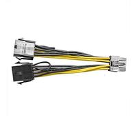JINTAI Graphics Card Power Cable（10 cm ） Replacement for NVIDIA Tesla K80 M60 M40 P100 P40 030-0571-000 CPU 8-Pin Male to Dual PCIe 8-Pin Female Adapter